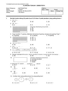 Soal Uts Matematika Kelas 1 Semester 2 Dalchaebi