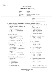Soal Uts Bahasa Inggris Kelas 10 Semester 2 - Piffle me