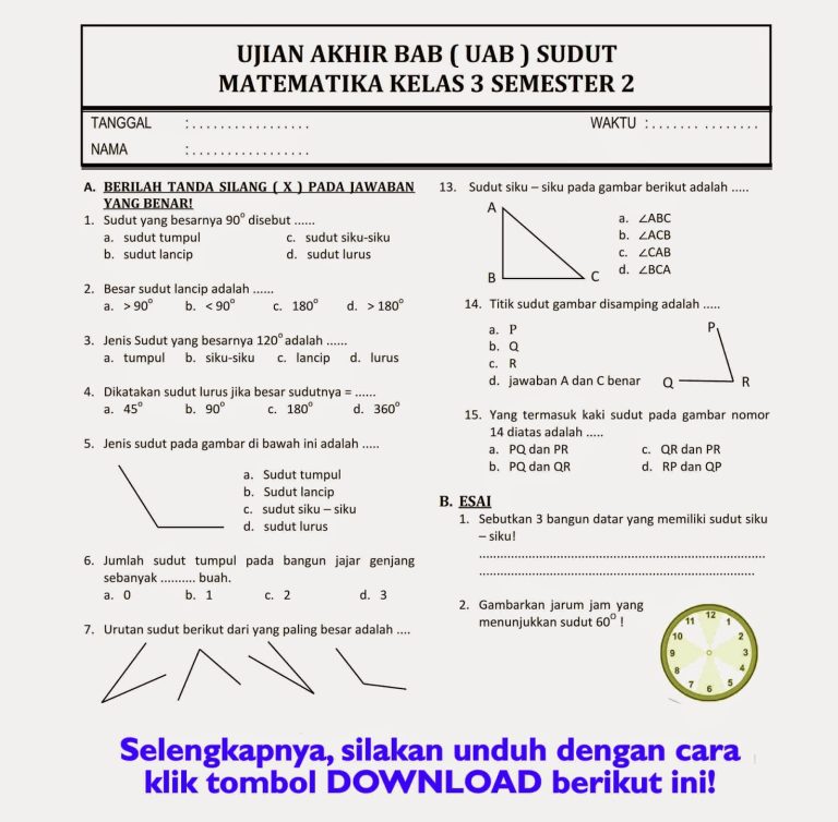 7 Rahasia Cepat Menjawab Soal Kelas 3 SD Semester 2 Matematika Agar Nilai Anak Memuaskan