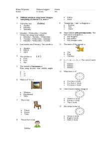 Materi Bahasa Inggris Kelas 2 Semester 2 - Piffle me