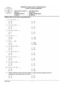 Menguasai Matematika Kelas 3 SD Semester 2 Panduan Lengkap dengan Contoh Soal