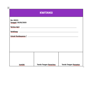 Cara Membuat Kwitansi di Word dan Excel Bisa Copas - KantorKu