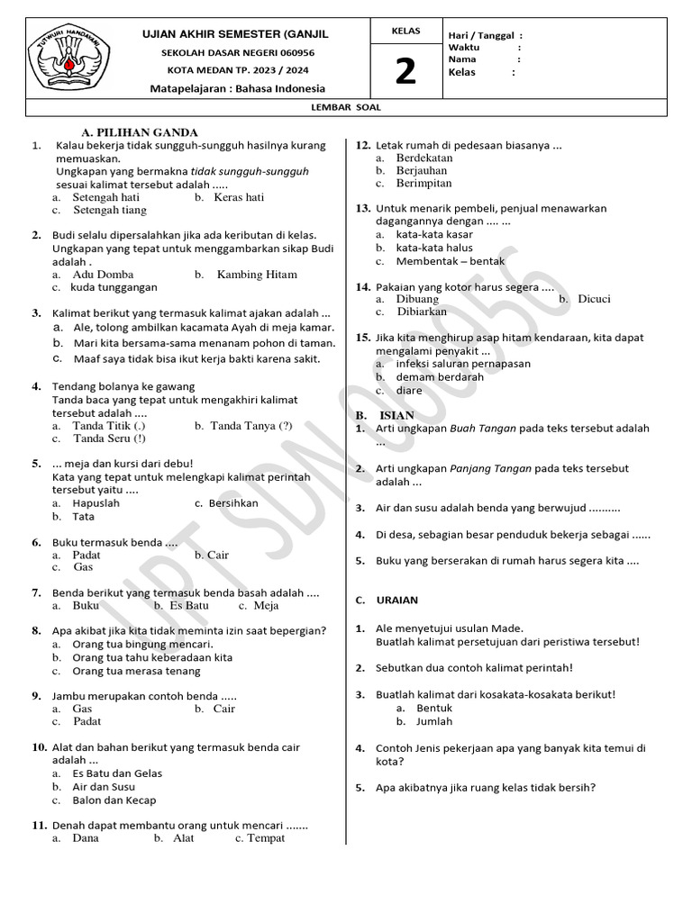 5 Fakta Mengejutkan Soal Bahasa Indonesia Kelas 3 SD Semester 2 PDF yang Jarang Diketahui Guru