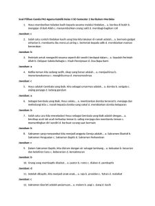 Soal Agama Katolik Kelas 3 SD Semester 2 PDF