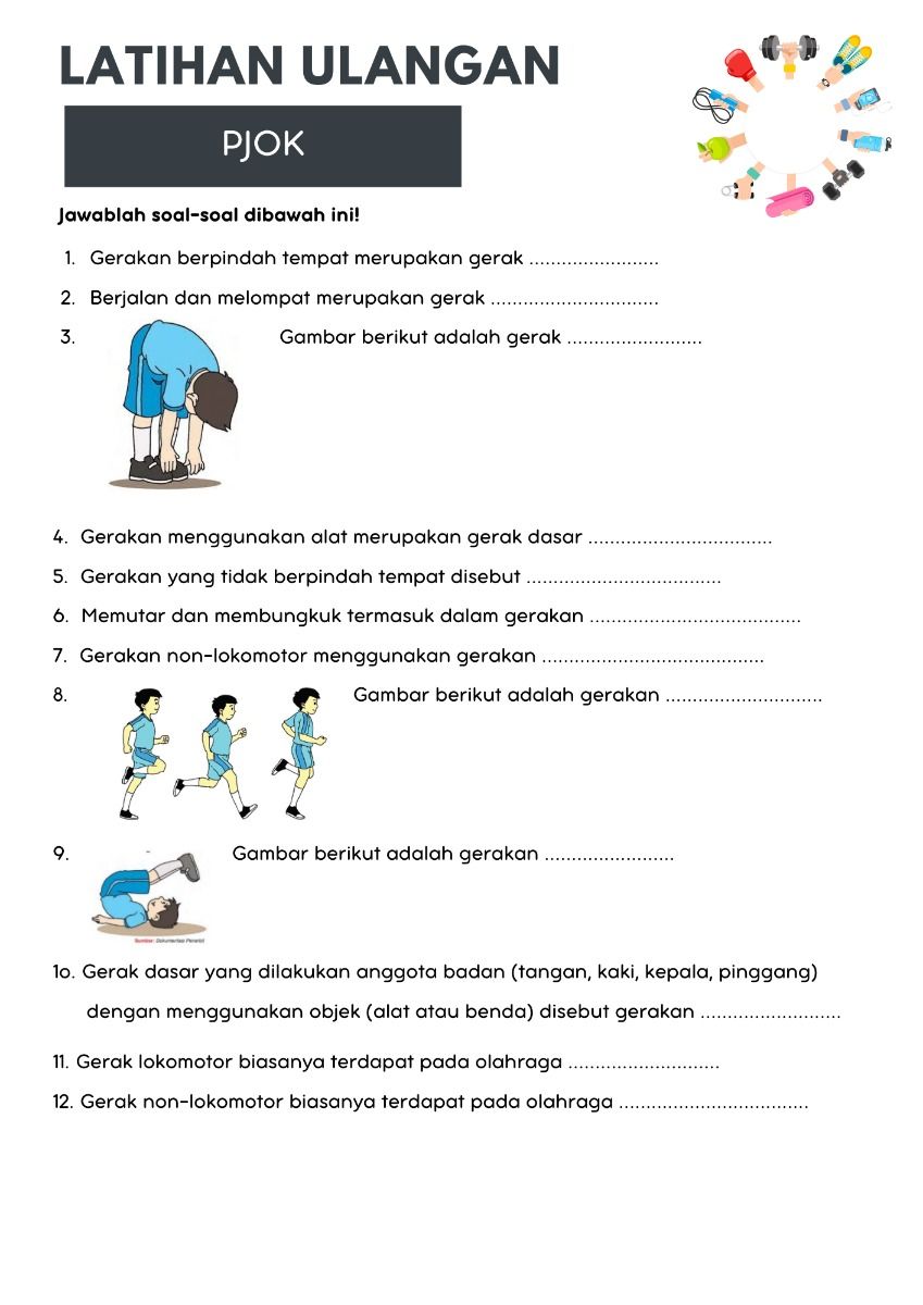 Gerak Lokomotor dan Non-Lokomotor Membaca kelas 5 Materi guru Ide