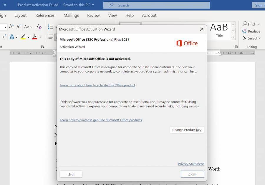 Apa Itu Product Activation Failed di Microsoft Word Cuidatusalud