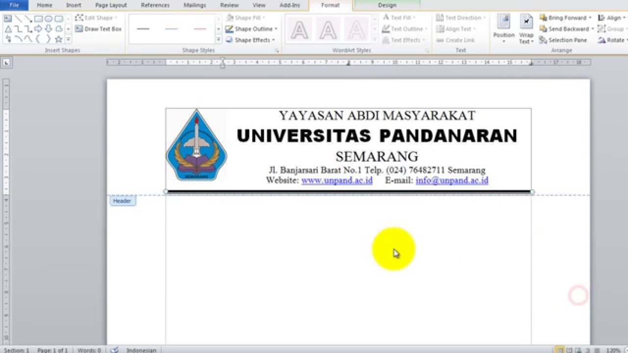 Tutorial Mudah Cara Membuat Kop Surat di Word Lengkap - LKomBis