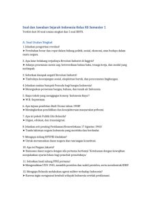 Soal Sejarah Indonesia Kelas XII Semester 1 PDF