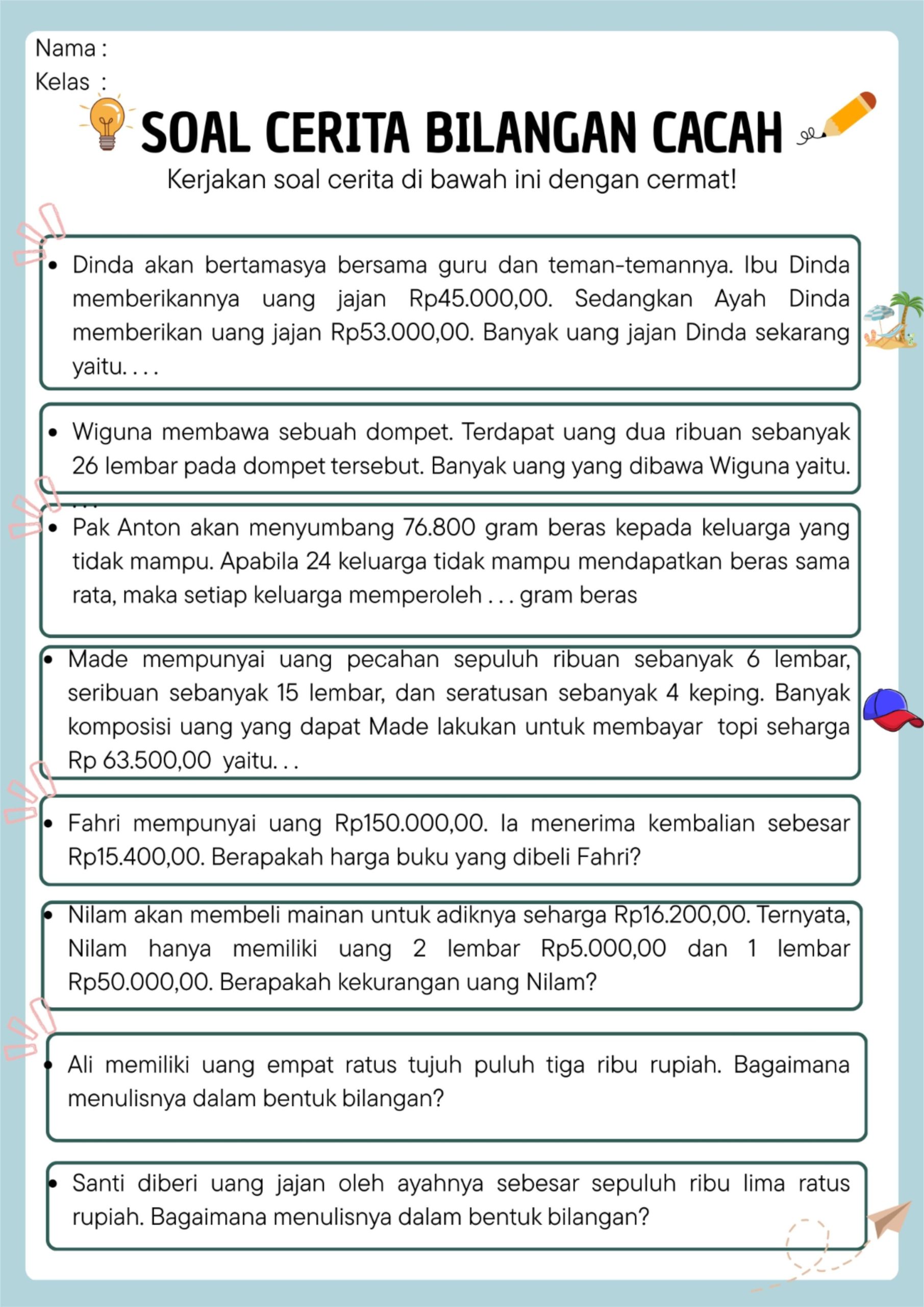 Best 13 lembar kerja matematika kelas 4 penjumlahan bersusun Artofit