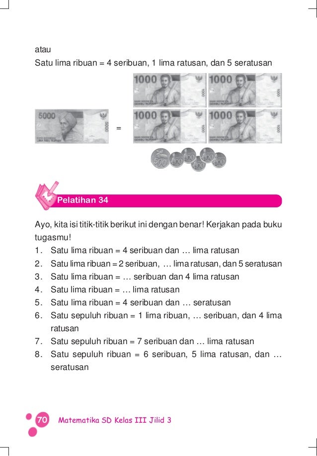 contoh soal dan jawaban matematika kelas 3 sd tentang uang