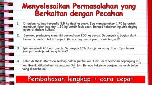 Menaklukkan Pecahan dalam Kehidupan Sehari-hari Panduan Soal Cerita