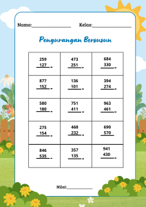 Pengurangan ratusan Penjumlahan ratusan Pengurangan kelas 2