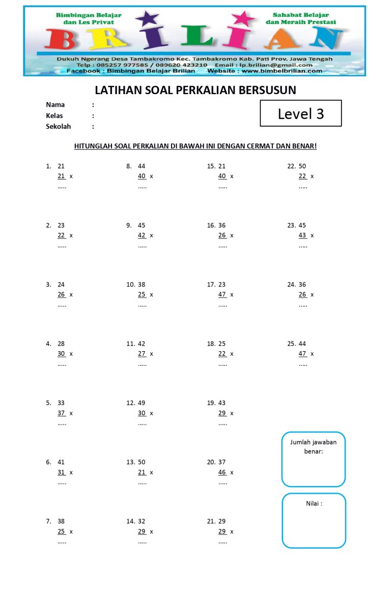 5 Contoh Soal Cerita Perkalian Matematika SD Kelas 3 yang Wajib Dikuasai Siswa 5 Contoh Soal Cerita Perkalian Matematika SD Kelas 3 yang Wajib Dikuasai Siswa