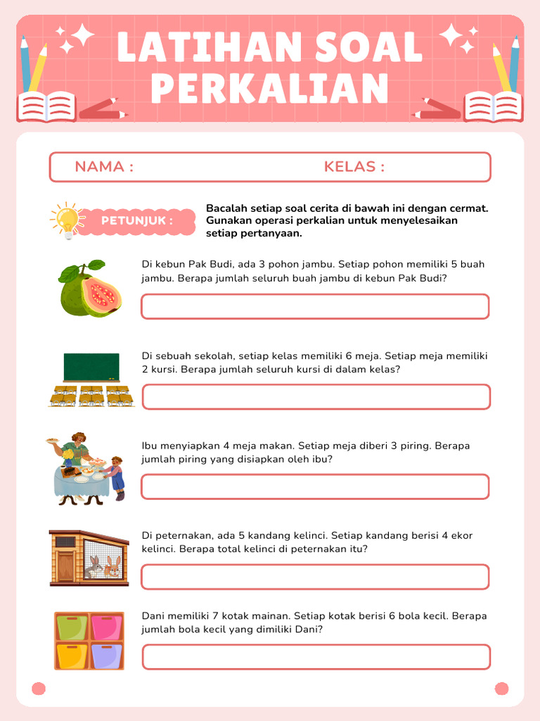 5 Contoh Soal Cerita Perkalian SD Kelas 3 yang Sering Bikin Bingung, Ternyata Ini Trik Mudahnya
