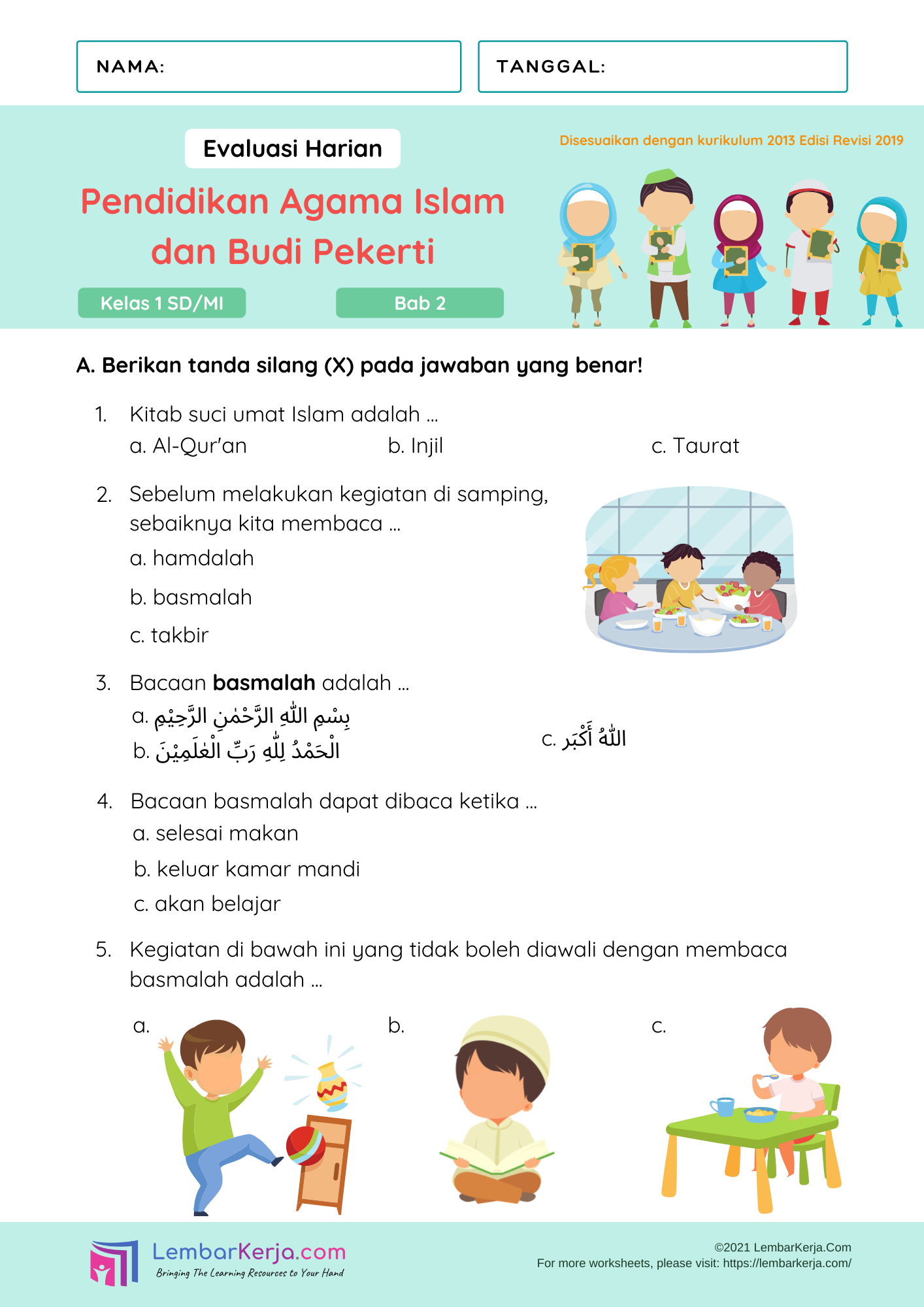 Mengasah Pemahaman Kumpulan Contoh Soal PAI Kelas 5 SD Semester 2