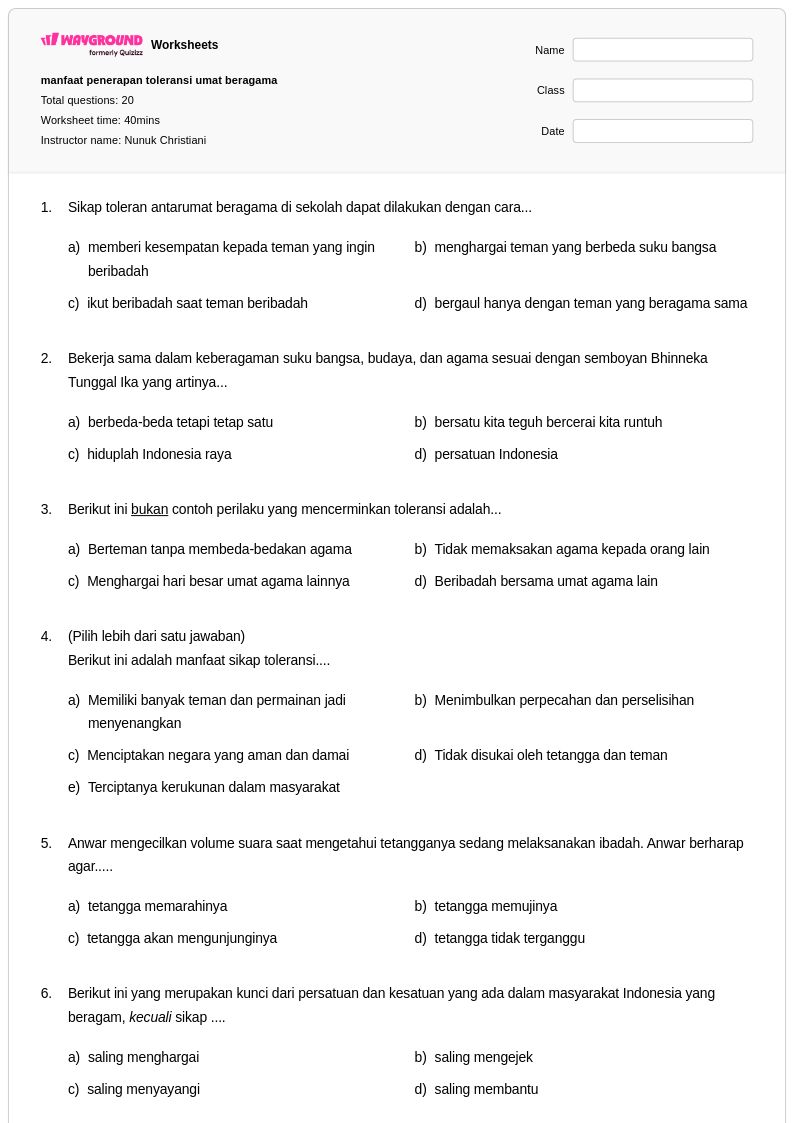 50 lembar kerja Penetapan Tujuan untuk Kelas 4 di Wayground Gratis
