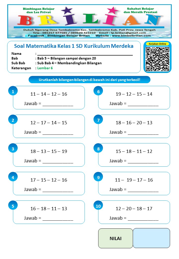 Latihan Soal Matematika Sd-Mi Dan Materi Kelas 1-6 Lengkap KNYLF