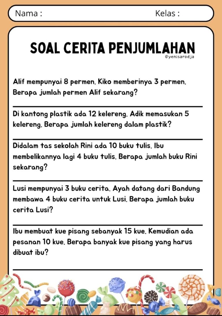 7 Contoh Soal Cerita Penjumlahan dan Pengurangan Kelas 3 SD yang Wajib Dikuasai Anak