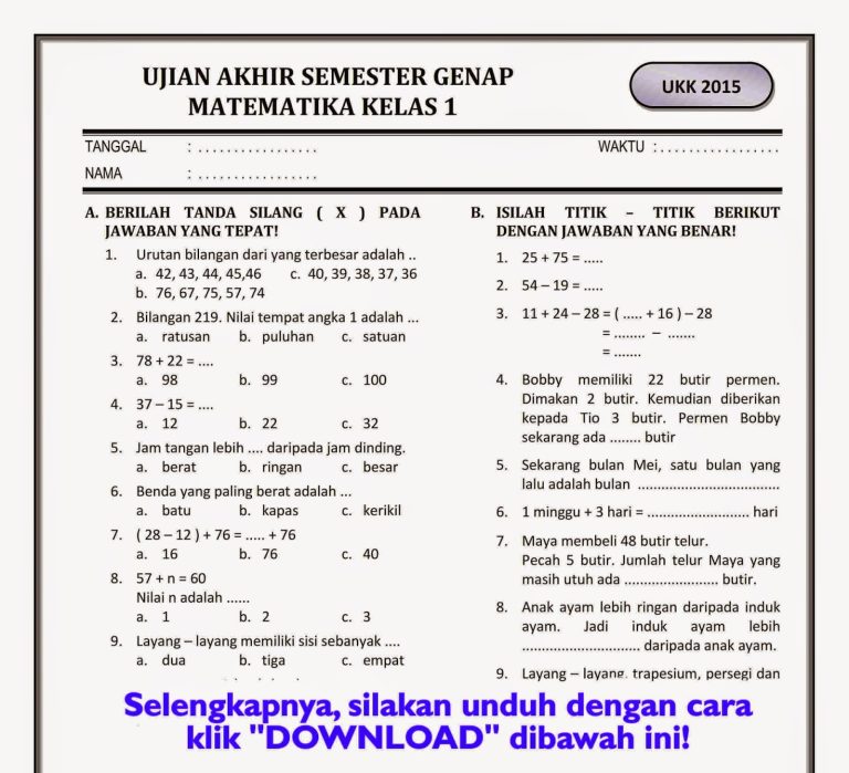 7 Contoh Soal TIK UKK Kelas 4 SD Semester 2 yang Wajib Dikuasai Sebelum Ujian 2026