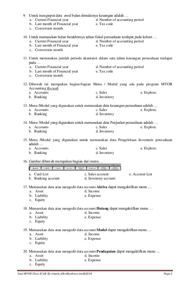 Akhirnya Tersedia! Kumpulan Contoh Soal dan Jawaban MYOB Kelas 11 Semester 1 yang Wajib Kamu Pelajari Sebelum Ujian