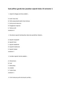 Soal Sejarah Kelas 10 Semester 1 PDF