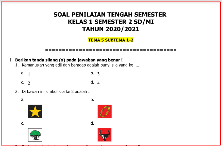 7 Rahasia Contoh Soal PTS Kelas 1 Kurtilas Semester 2 yang Wajib Kamu Kuasai Sebelum Ujian