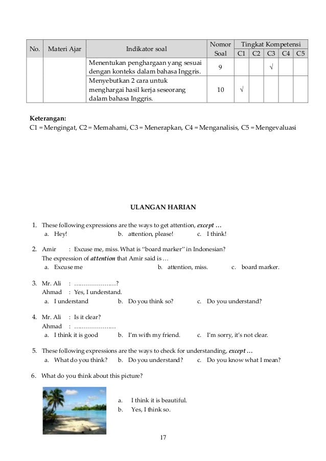 Rahasia Skor Tinggi Lewat Bocoran Soal Bahasa Inggris Kelas 8 Semester 1 Kurikulum 2013 Revis Rahasia Skor Tinggi Lewat Bocoran Soal Bahasa Inggris Kelas 8 Semester 1 Kurikulum 2013 Revis